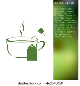 Cup of tea with tea bag