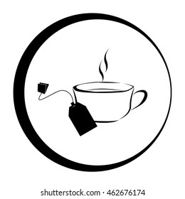 Cup of tea with tea bag