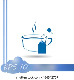 Cup of tea with tea bag