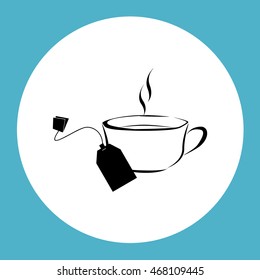 Cup of tea with tea bag