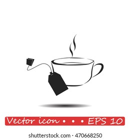 Cup of tea with tea bag