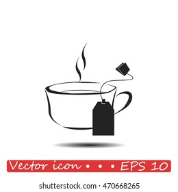 Cup of tea with tea bag