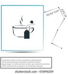 Cup of tea with tea bag