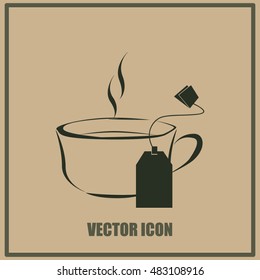 Cup of tea with tea bag