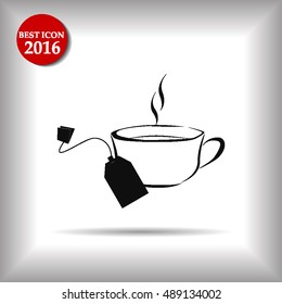 Cup of tea with tea bag