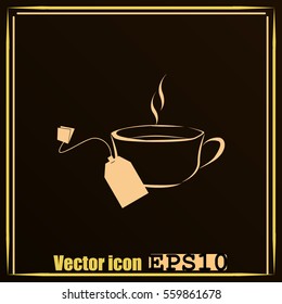 Cup of tea with tea bag