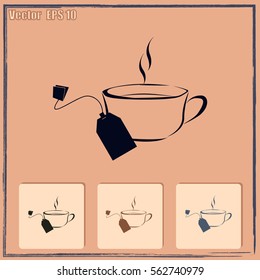 Cup of tea with tea bag