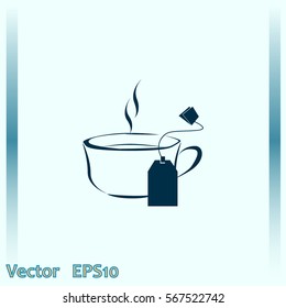 Cup of tea with tea bag
