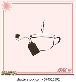Cup of tea with tea bag
