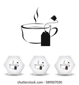 Cup of tea with tea bag