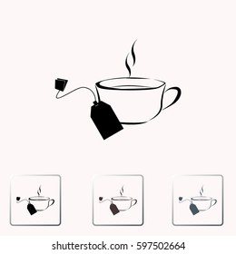 Cup of tea with tea bag