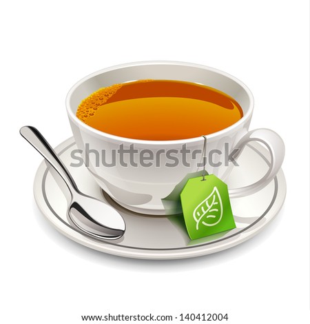 Cup of tea with tea bag