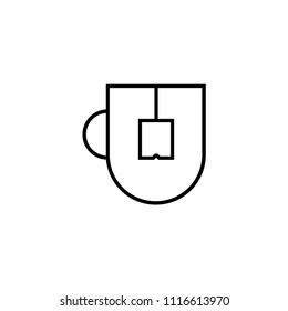 Cup with a tea bag icon