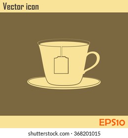 cup with tea bag icon