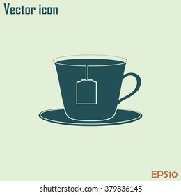 cup with tea bag icon