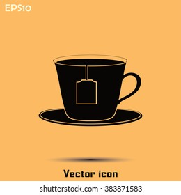 cup with tea bag icon