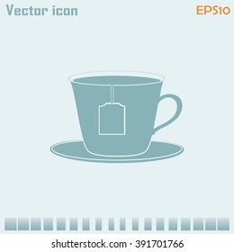 cup with tea bag icon