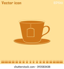 cup with tea bag icon