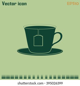cup with tea bag icon