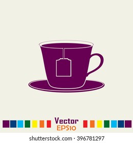 cup with tea bag icon