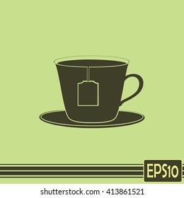 cup with tea bag icon