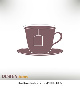 cup with tea bag icon