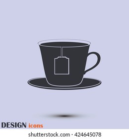 cup with tea bag icon