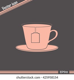 cup with tea bag icon