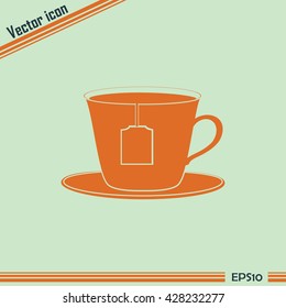 cup with tea bag icon
