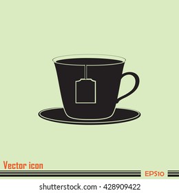 cup with tea bag icon