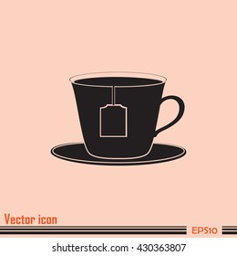 cup with tea bag icon