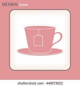 cup with tea bag icon