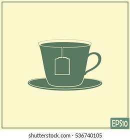 cup with tea bag icon