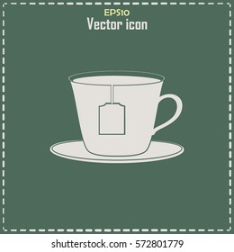 cup with tea bag icon