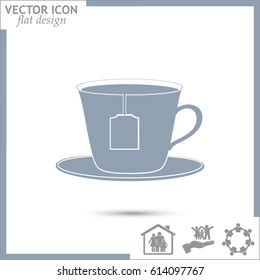 cup with tea bag icon