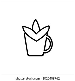 Cup with tea bag symbol icon vector illustration eps10 on white background
