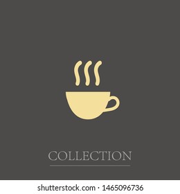 A cup of tea or cofee vector icon. Hot drink icon. The symbol of tea and cofee