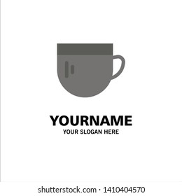 Cup, Tea, Coffee, Basic Business Logo Template. Flat Color