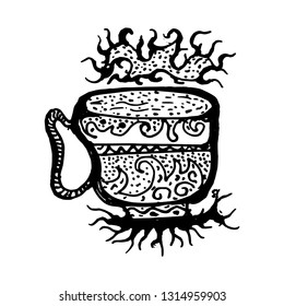 cup of tea. cup of coffee. ethnic cup 