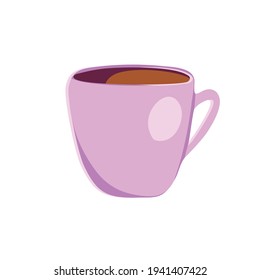 Cup with tea, coffee hand drawn outline doodle icon.