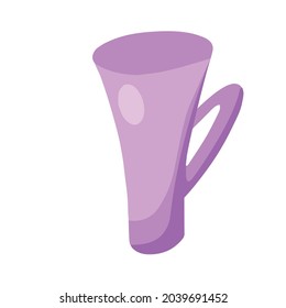 Cup with tea, coffee hand drawn outline doodle icon.
