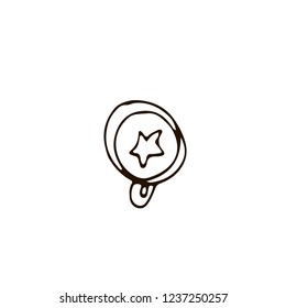 Cup of tea or coffee icon in doodle style. For print, web and brand design