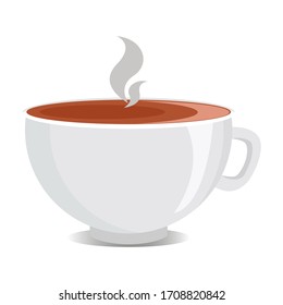Cup of tea or coffee isolated on a white background