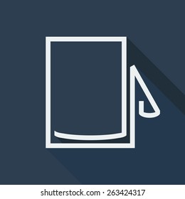 Cup of Tea or Coffee From the Lines with Shadow.Vector illustration