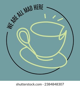 taza té café monolina línea única