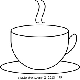 Taza de té, taza de café contorno 