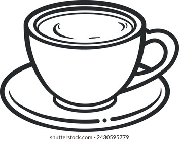 cup of tea or coffee without background