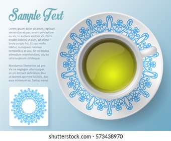 cup of tea decorative design