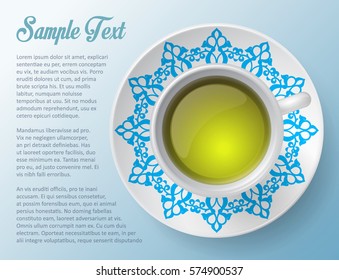 cup of tea, decorative design