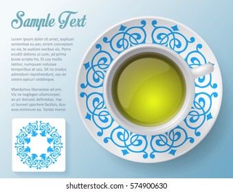 cup of tea, decorative design